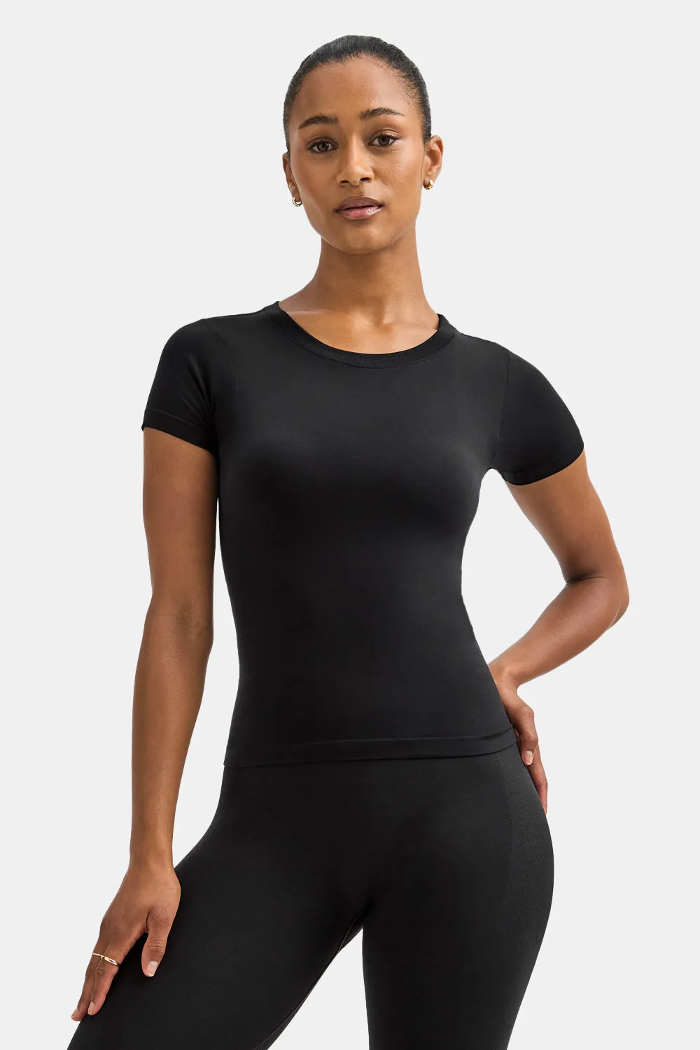 Sculpt Seamless Active T-Shirt - Black Marl sold by TALA