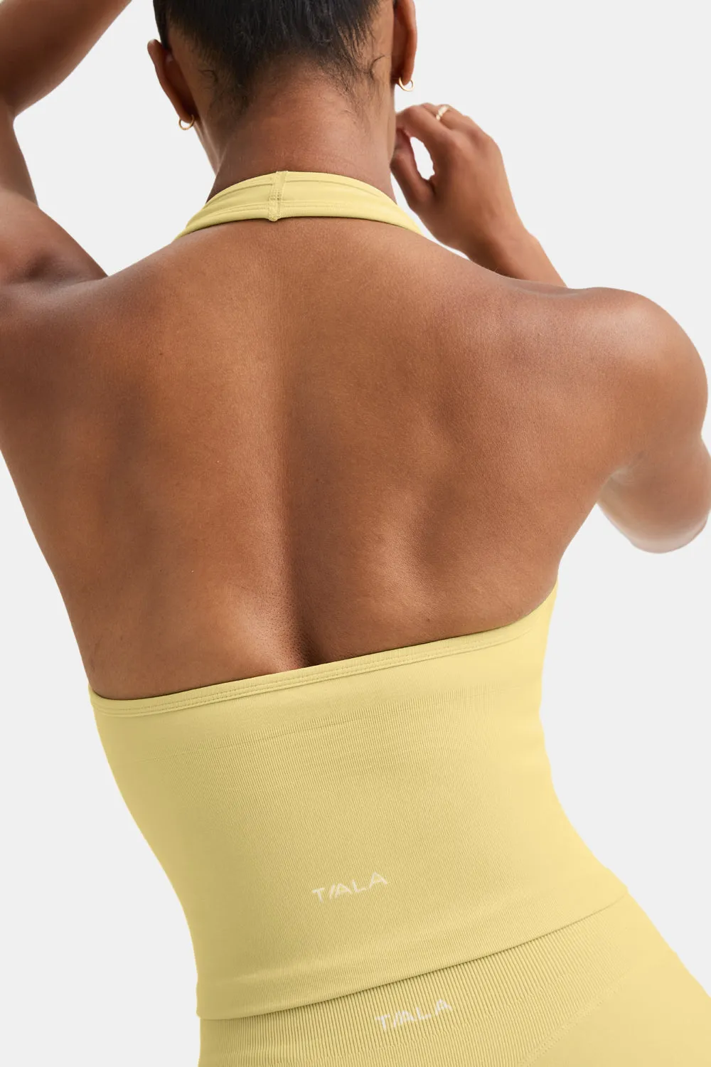 Sculpt Seamless Halter Tank - Butter Yellow sold by TALA product image thumbnail 5