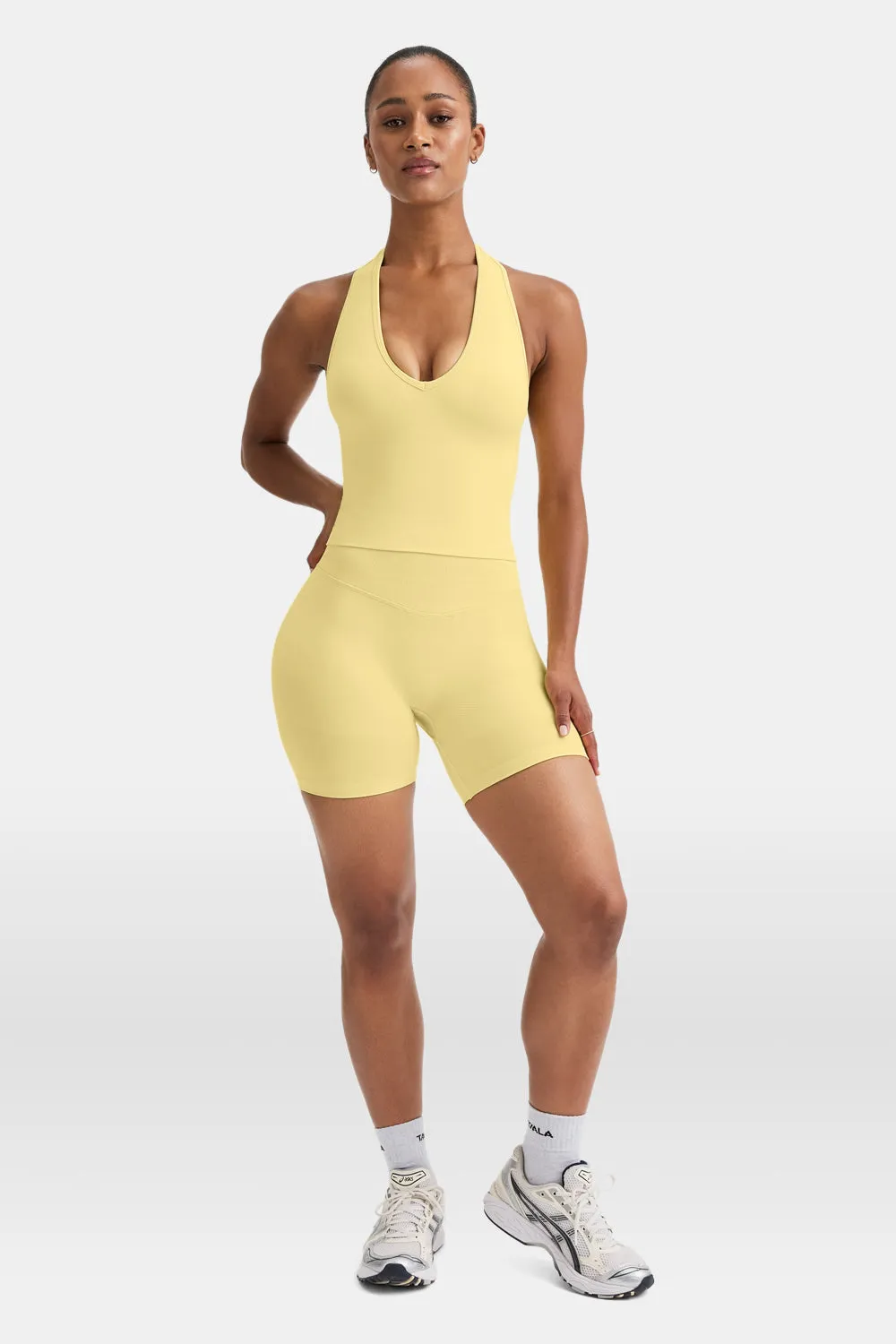 Sculpt Seamless Halter Tank - Butter Yellow sold by TALA product image thumbnail 4