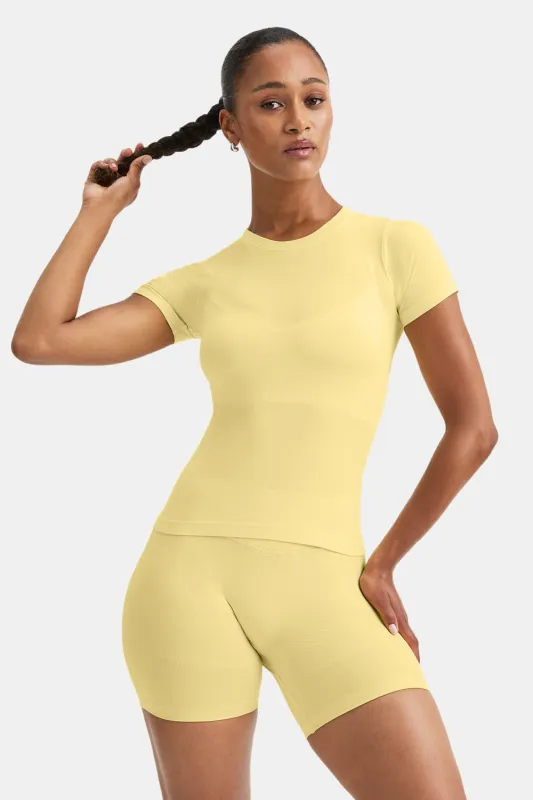 Sculpt Seamless Active T-Shirt - Butter Yellow sold by TALA