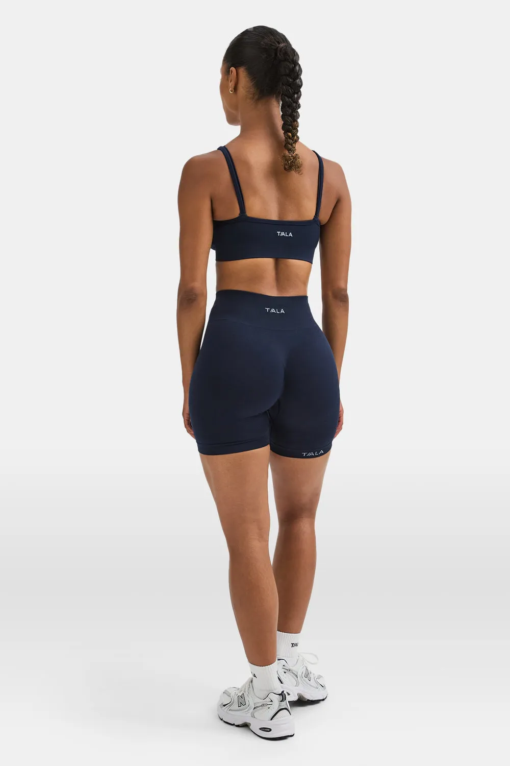 Sculpt Seamless Bandeau Sports Bra - Navy Marl sold by TALA product image thumbnail 4