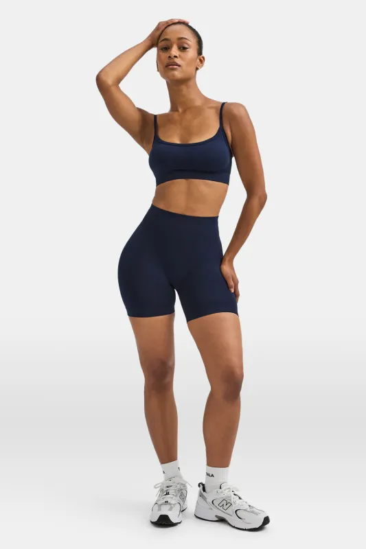 Sculpt Seamless Bandeau Sports Bra - Navy Marl sold by TALA