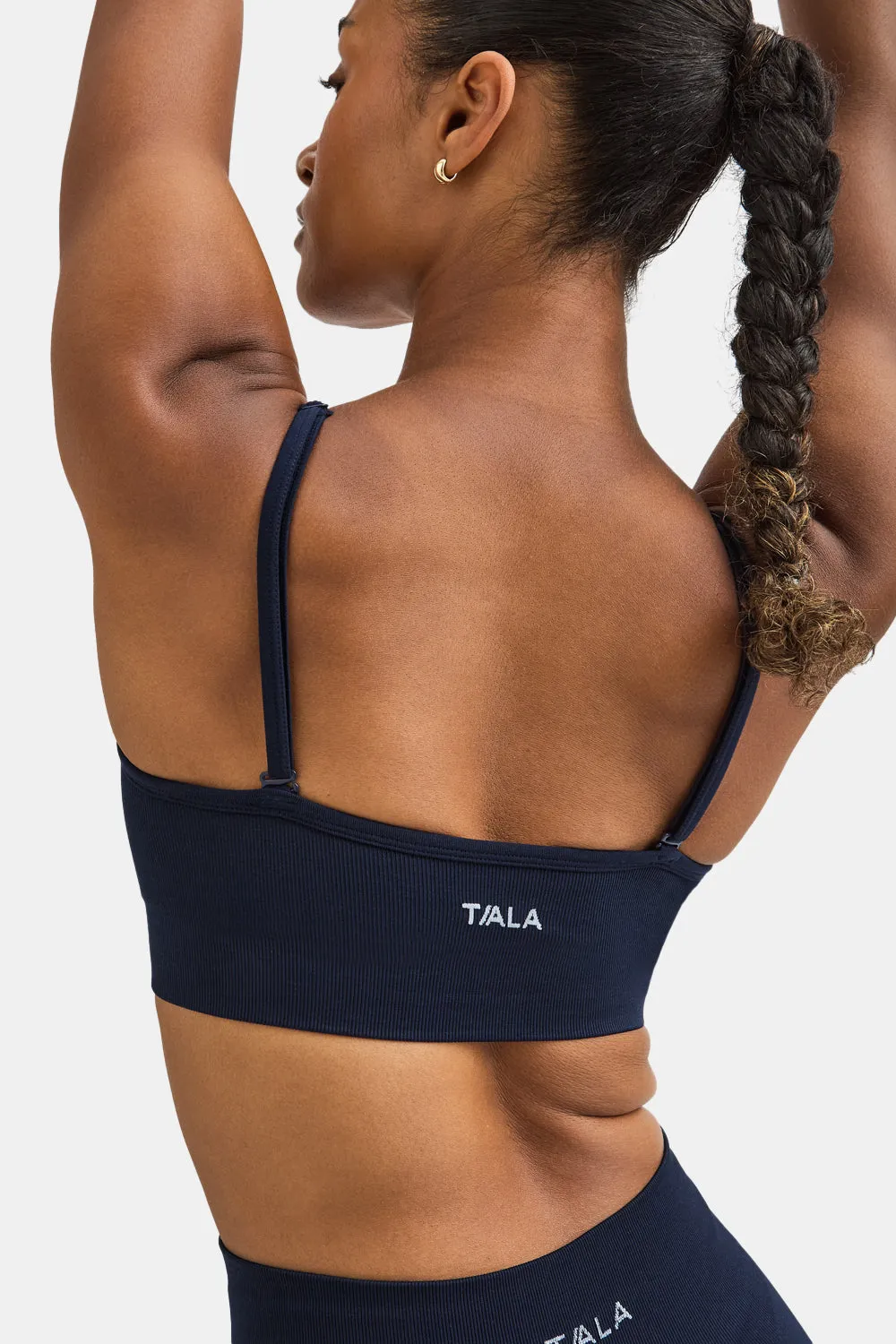 Sculpt Seamless Bandeau Sports Bra - Navy Marl sold by TALA product image thumbnail 5