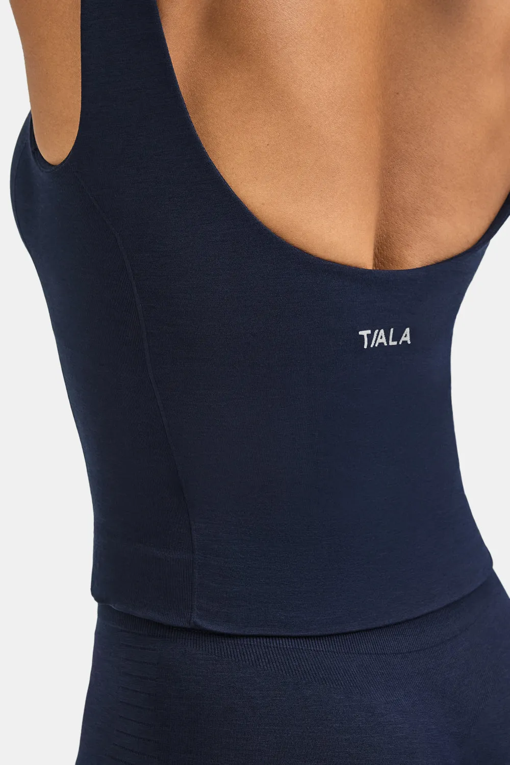 Sculpt Seamless Built-In Bra Vest - Navy Marl sold by TALA product image thumbnail 5