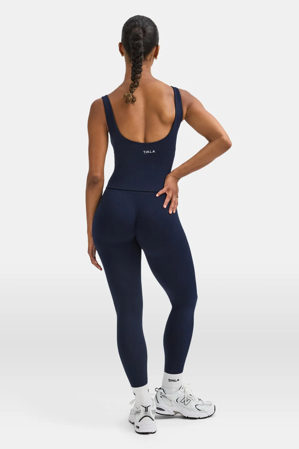 Sculpt Seamless Built-In Bra Vest - Navy Marl sold by TALA product image thumbnail 4