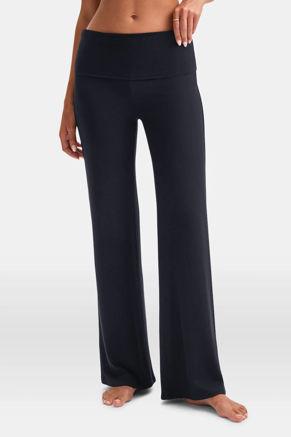 365 Sculpting Lounge Flared Trousers - Washed Navy sold by TALA product image thumbnail 4