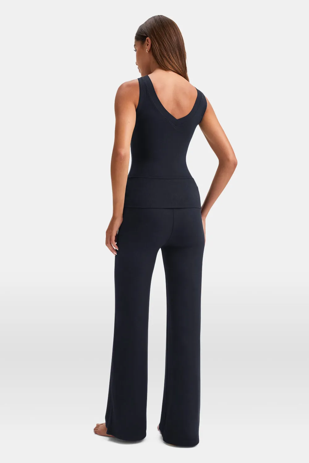 365 Sculpting Lounge Flared Trousers - Washed Navy sold by TALA product image thumbnail 3