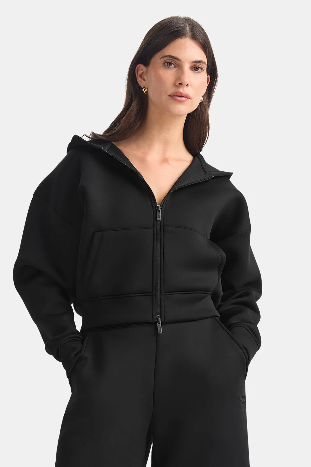 Scuba Zip Through Hoodie - Black sold by TALA product image thumbnail 4