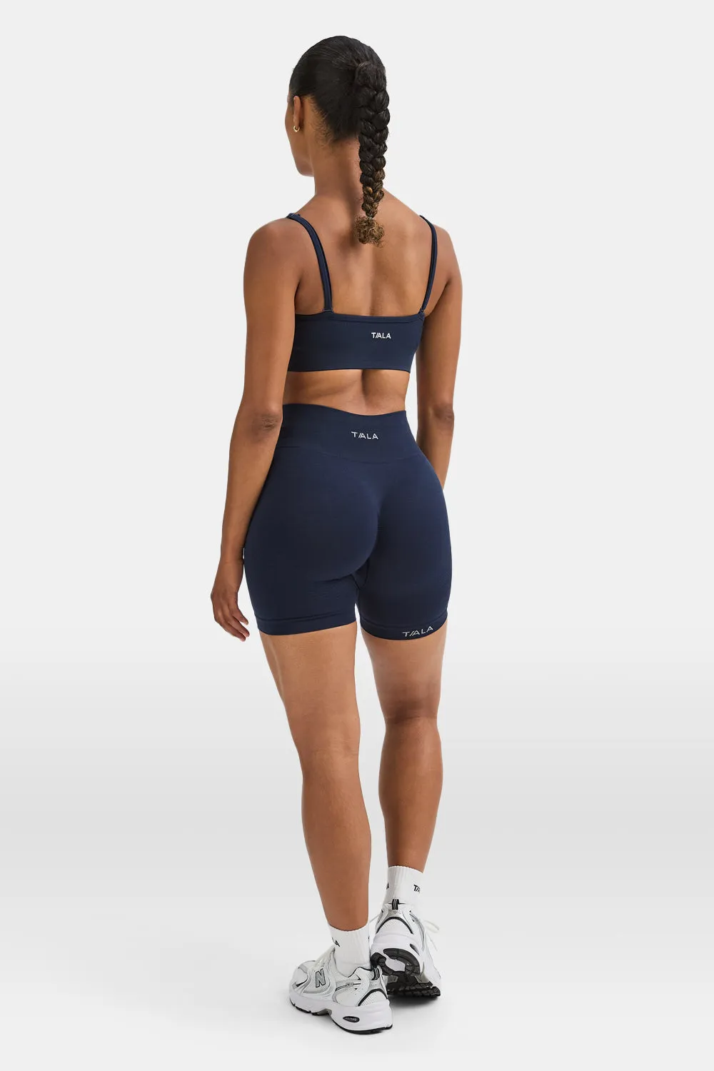 Sculpt Seamless Scrunch Shorts - Navy Marl sold by TALA product image thumbnail 4
