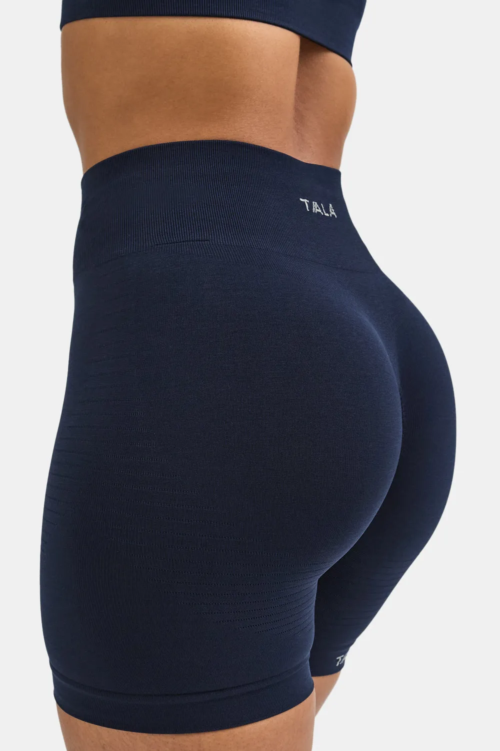 Sculpt Seamless Scrunch Shorts - Navy Marl sold by TALA product image thumbnail 5