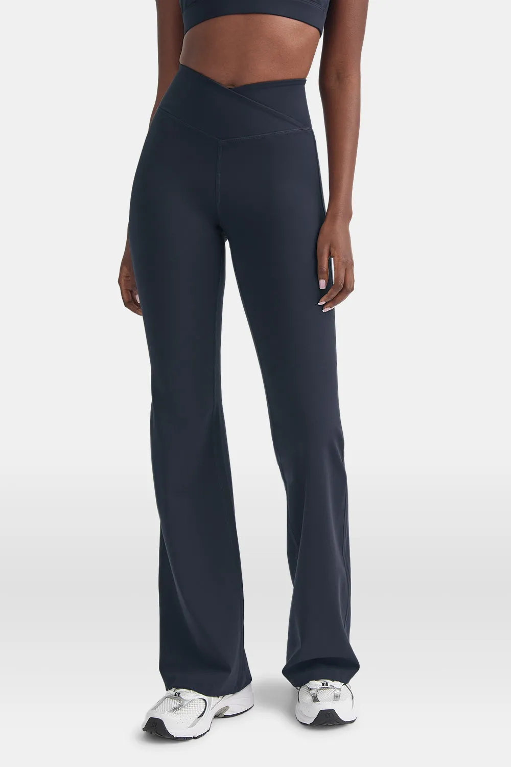 DayFlex Wrap Flared Yoga Pant - Midnight Navy sold by TALA