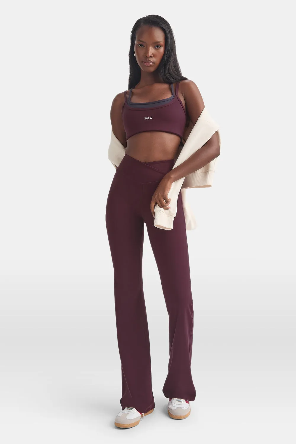 DayFlex Wrap Flared Yoga Pant - Fig sold by TALA product image thumbnail 3