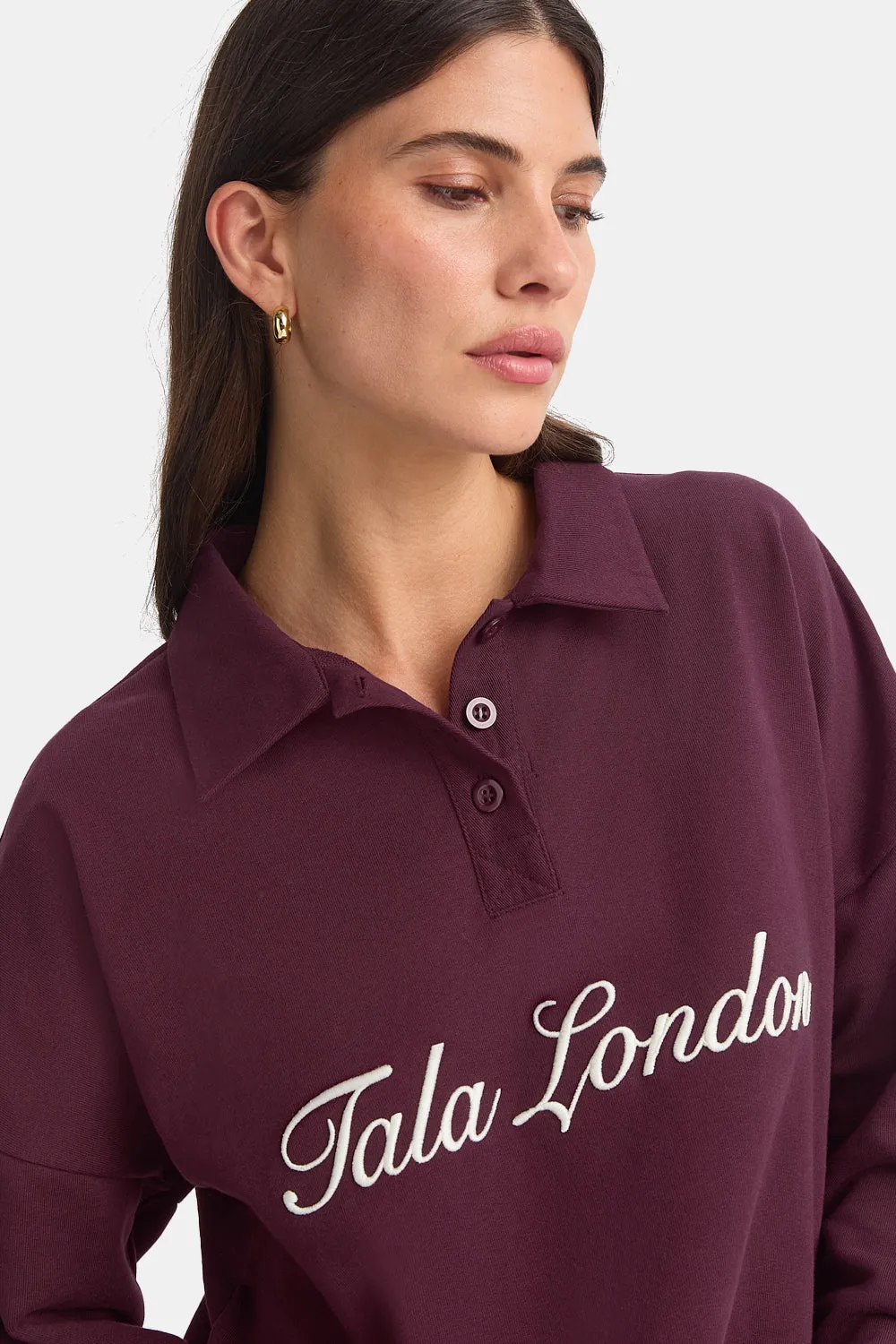 Rugby Polo Sweatshirt - Fig sold by TALA product image thumbnail 5