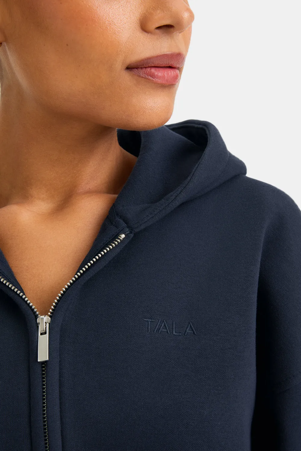 Cocoon Zip Through Hoodie - Midnight Navy sold by TALA product image thumbnail 5