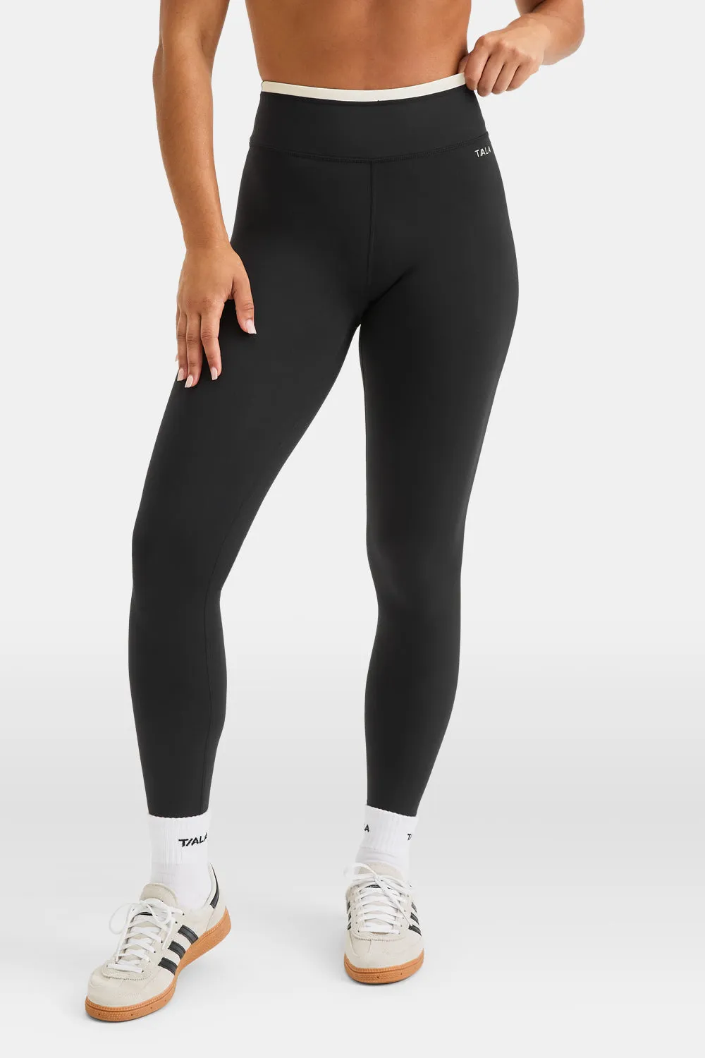 SkinLuxe Contrast Waistband Legging - Black / Ivory sold by TALA product image thumbnail 3