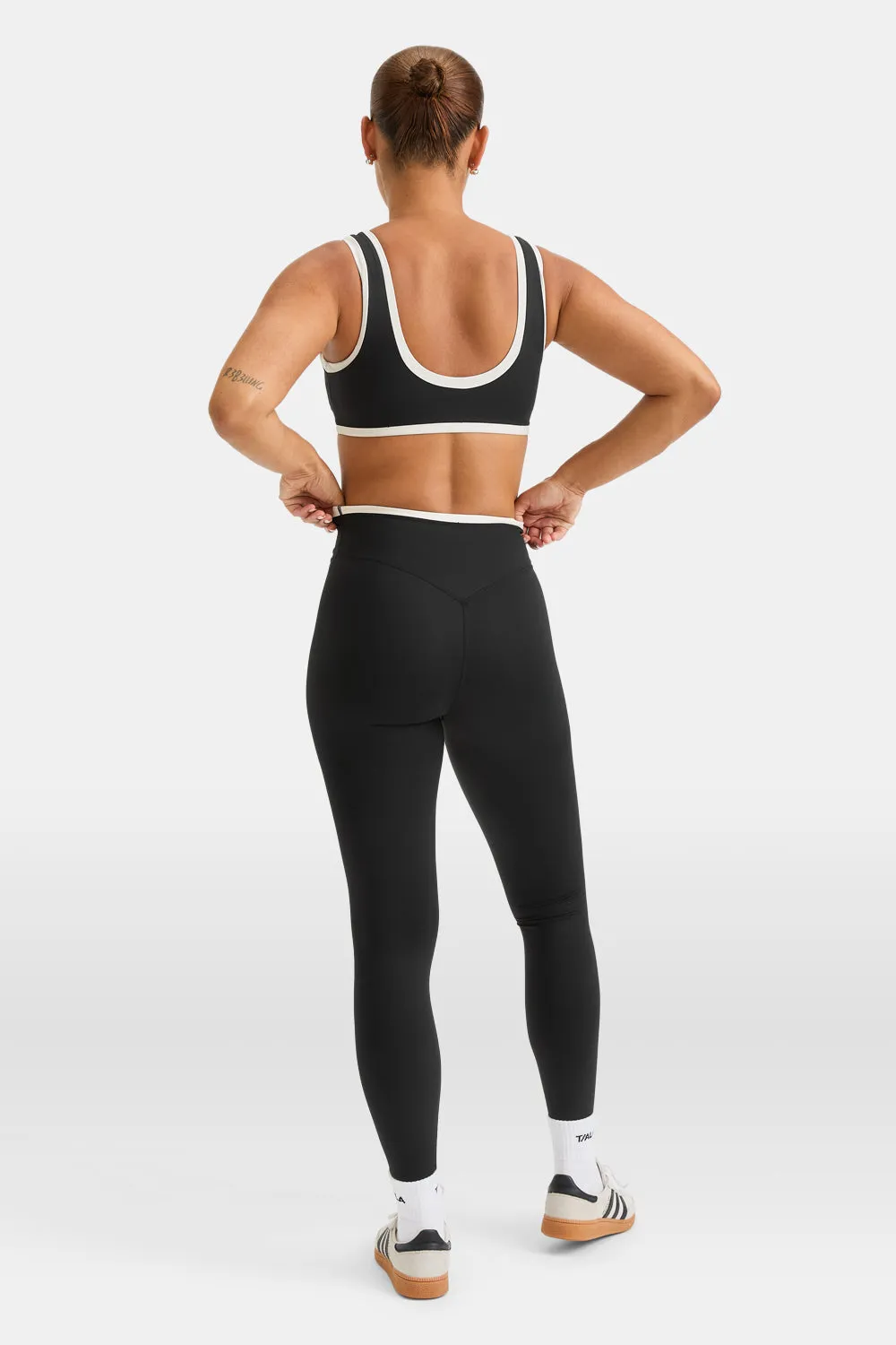 SkinLuxe Contrast Waistband Legging - Black / Ivory sold by TALA product image thumbnail 4