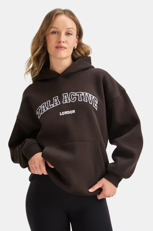 TALA Active Applique Hoodie - Americano made by TALA