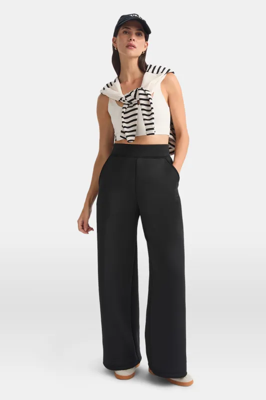 Spacer Wide Leg Jogger - Black sold by TALA