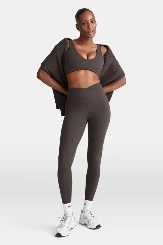 DayFlex Wrap High Waisted Legging - Mocha Brown sold by TALA