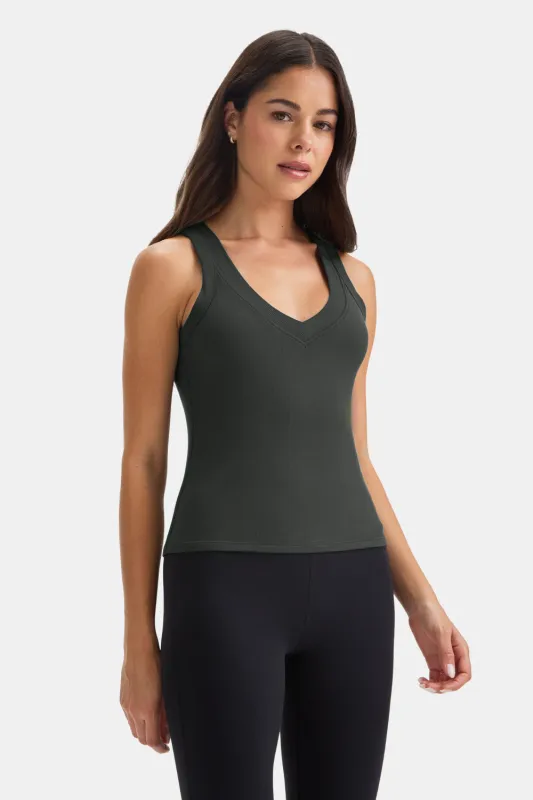 365 Sculpting Lounge Reversible Tank - Dark Moss sold by TALA