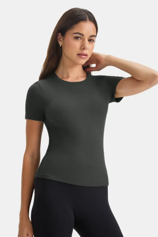 365 Sculpting Lounge T-Shirt - Dark Moss sold by TALA