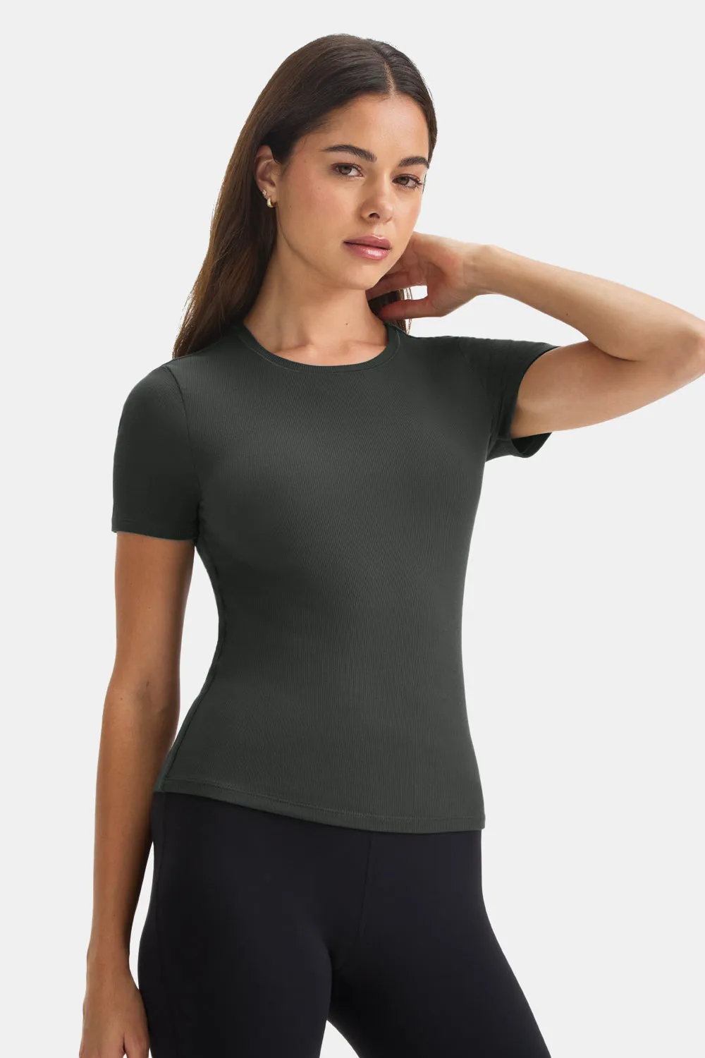 365 Sculpting Lounge T-Shirt - Dark Moss sold by TALA