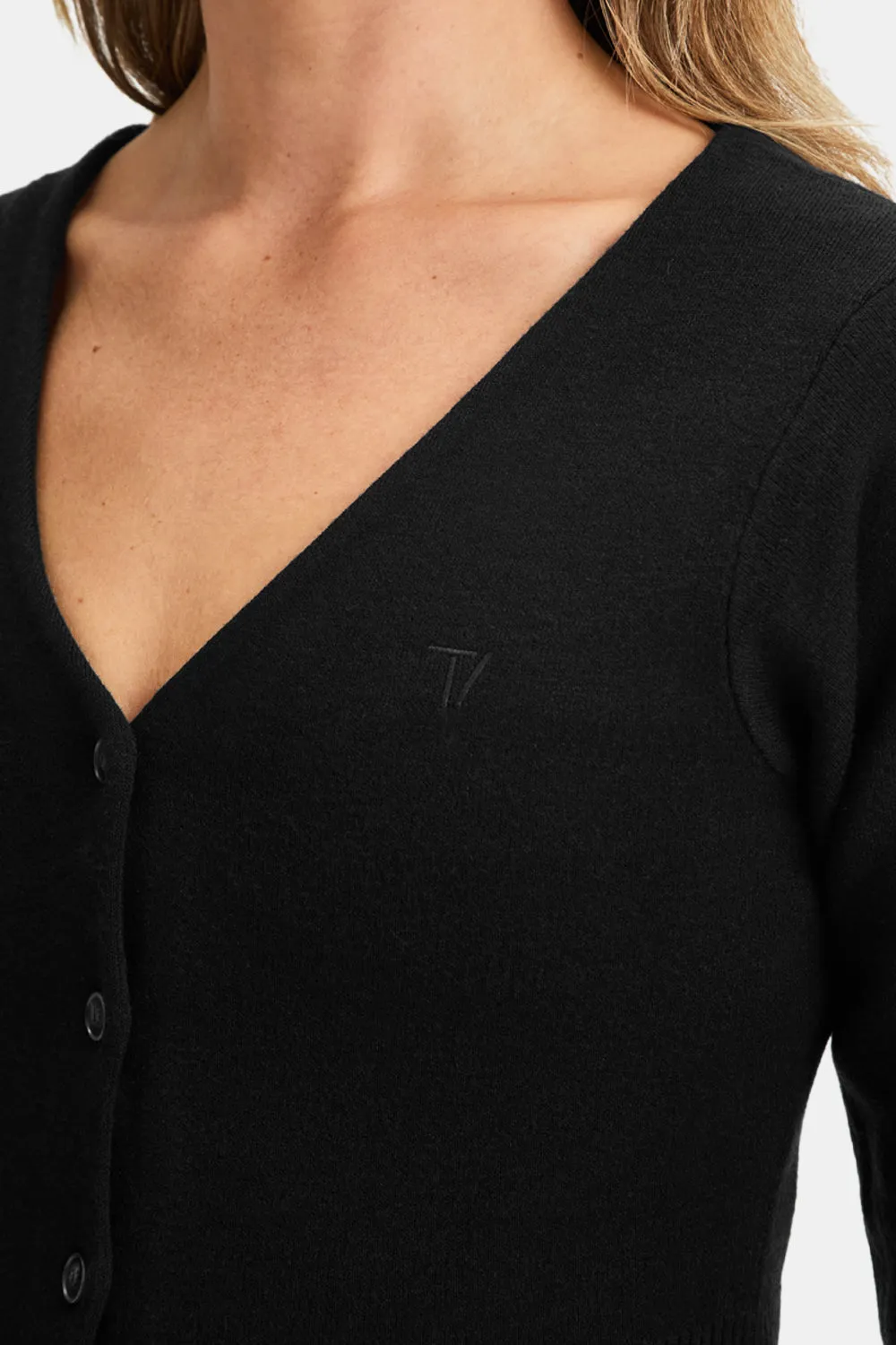 Knit-Waisted Cardigan - Black sold by TALA product image thumbnail 4