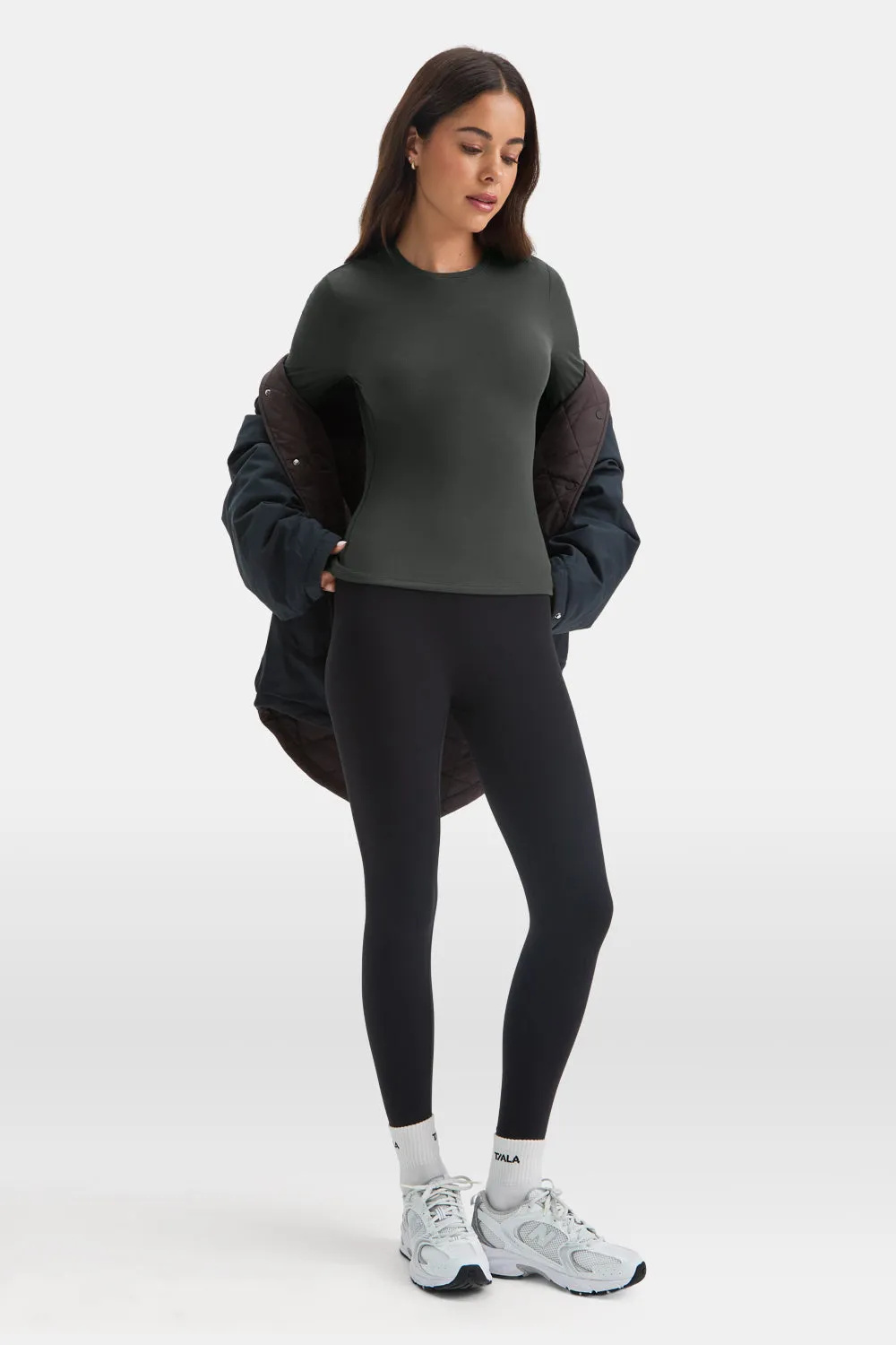 365 Sculpting Lounge Top - Dark Moss sold by TALA product image thumbnail 3