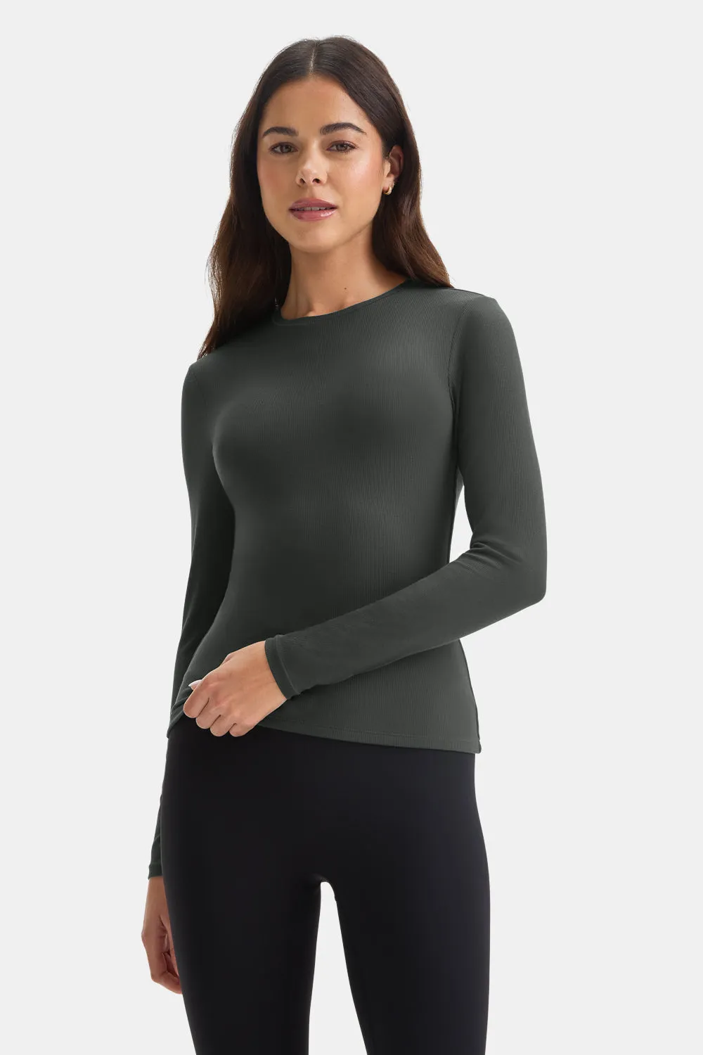 365 Sculpting Lounge Top - Dark Moss sold by TALA