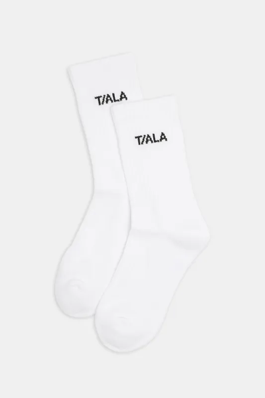 TALA Crew Socks 2 Pack - White made by TALA