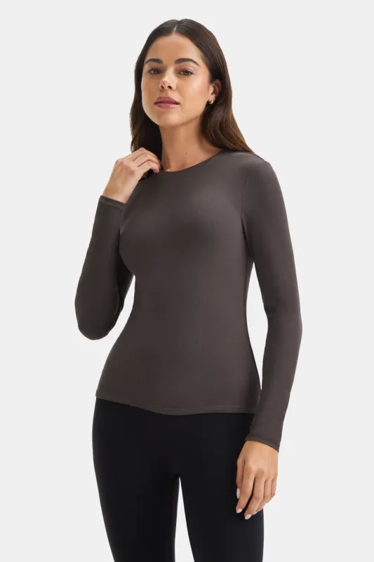 365 Sculpting Lounge Top - Mocha Brown sold by TALA