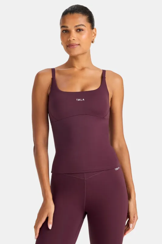 SkinLuxe Scoop Neck Full Length Vest - Fig sold by TALA