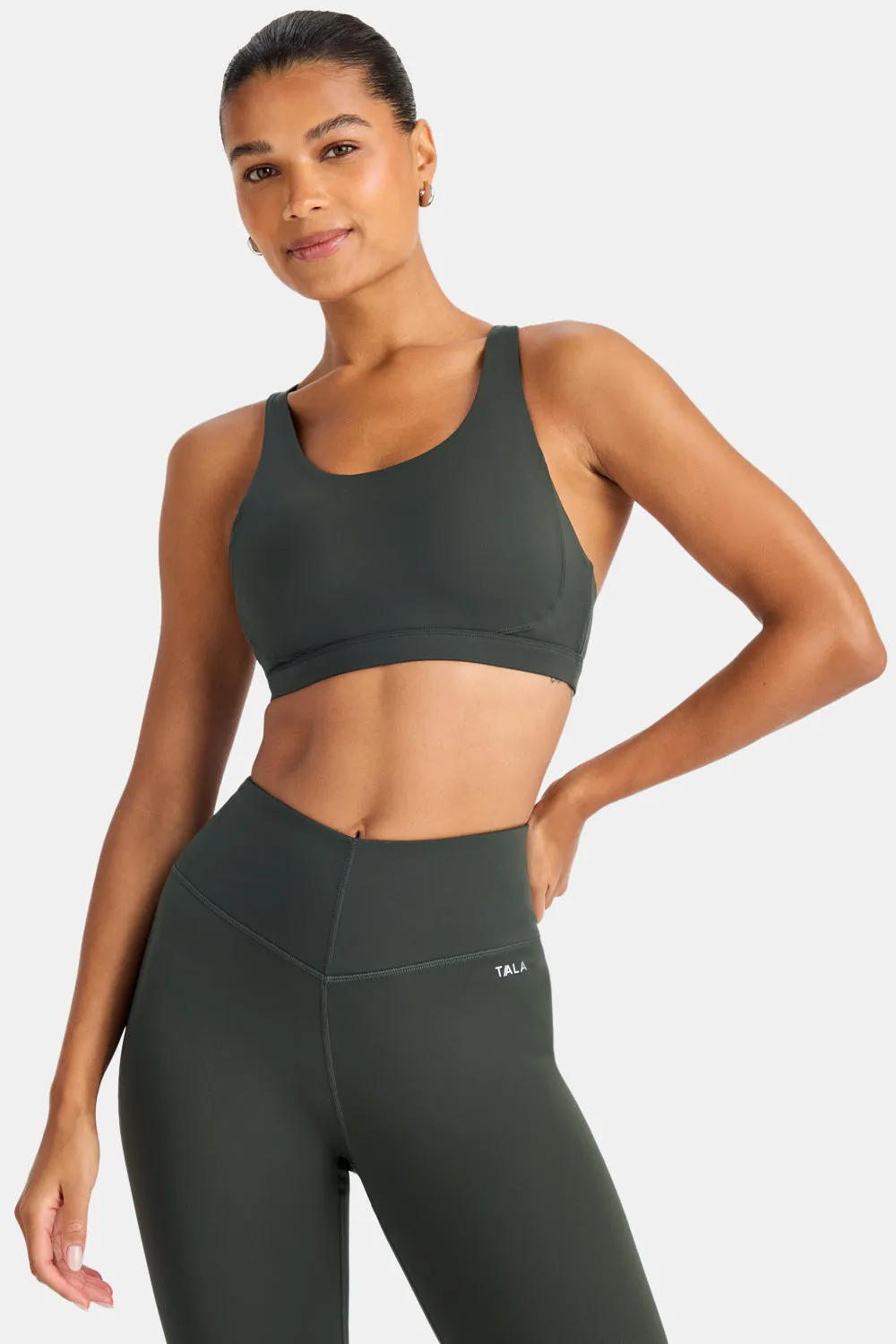 SkinLuxe Tank Sports Bra - Dark Moss sold by TALA
