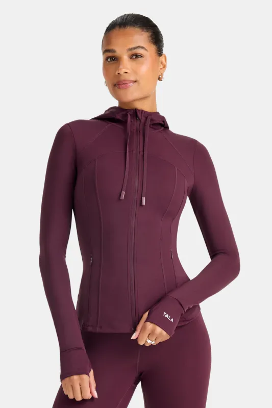SkinLuxe Hooded Running Jacket - Fig sold by TALA