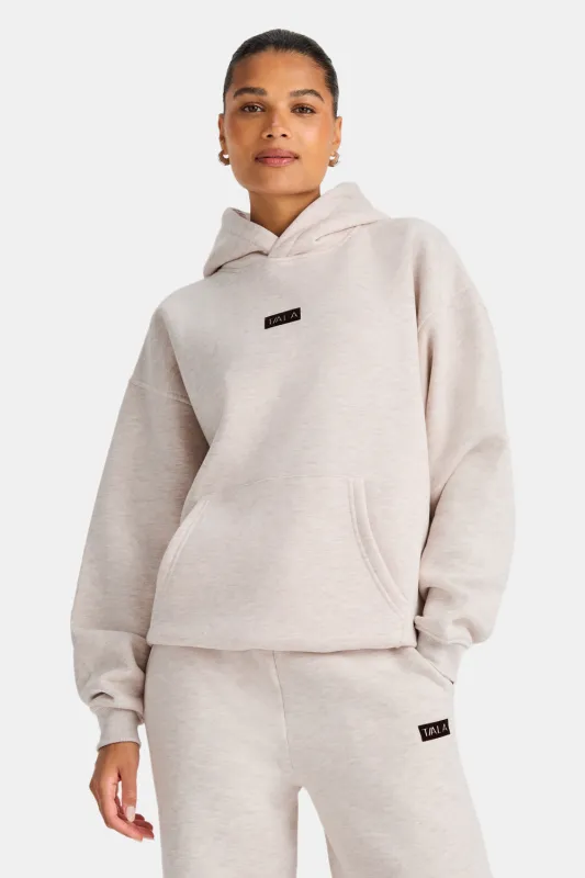 Outdoors Graphic Oversized Hoodie - Oat Marl sold by TALA