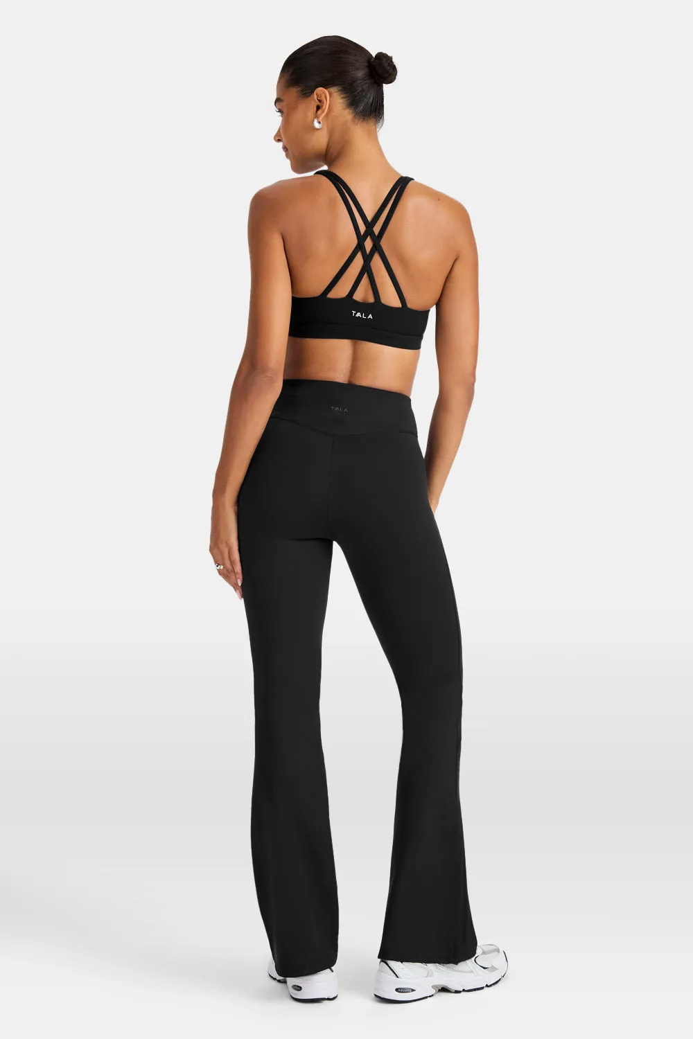 SkinLuxe Fleece High Waisted Flared Yoga Pant - Shadow Black sold by TALA product image thumbnail 5