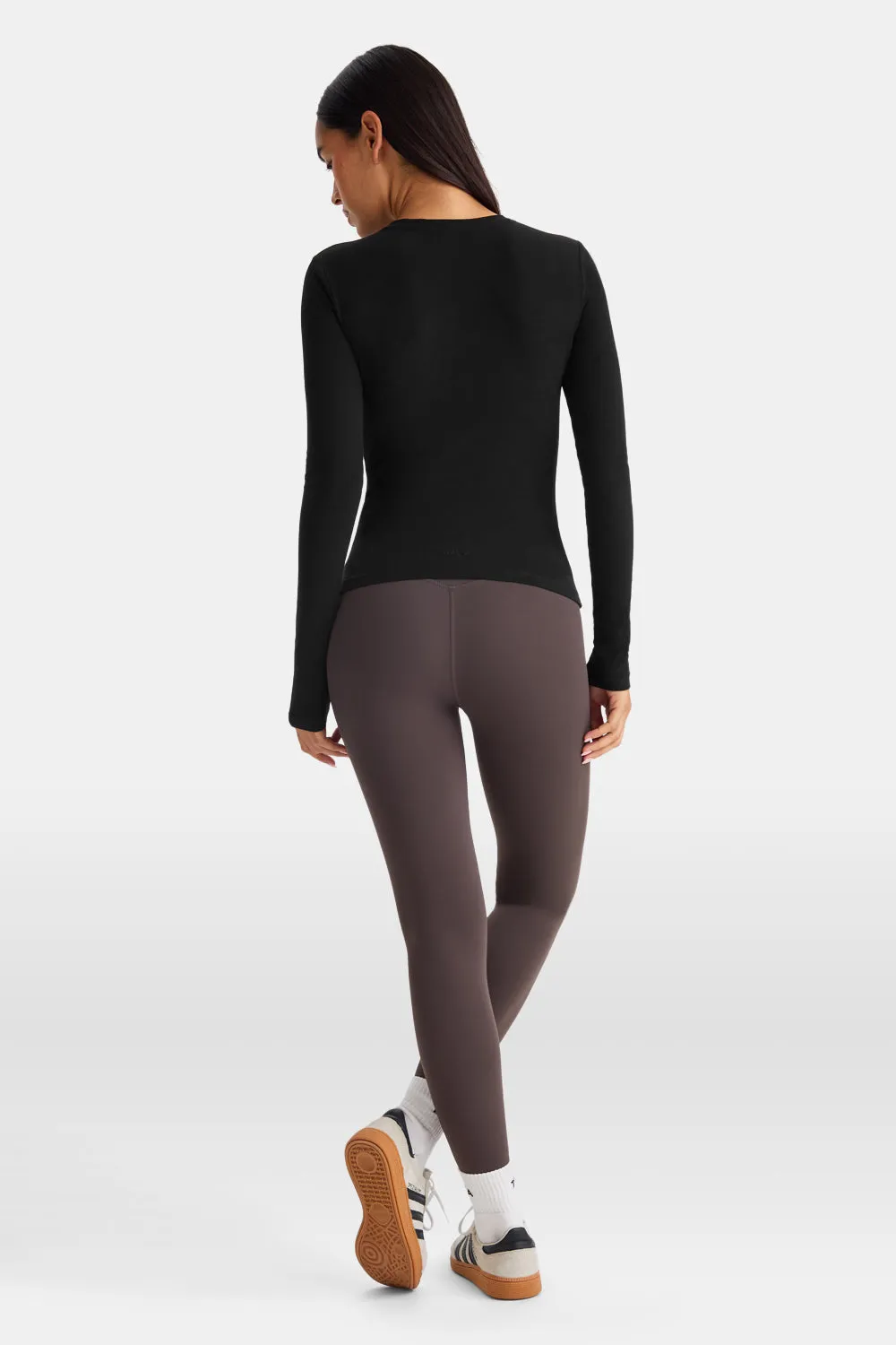 365 Core Cotton Long Sleeve Henley Top - Black sold by TALA product image thumbnail 4