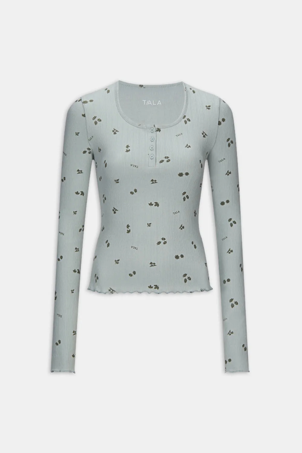 Henley Pyjama Top - Sage Woodland Print sold by TALA product image thumbnail 2
