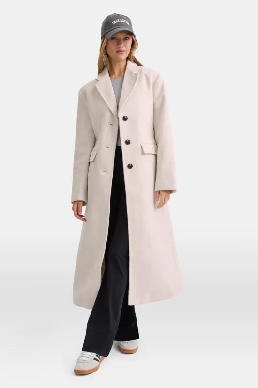 Wool Blend Oversized Overcoat - Oat Marl sold by TALA