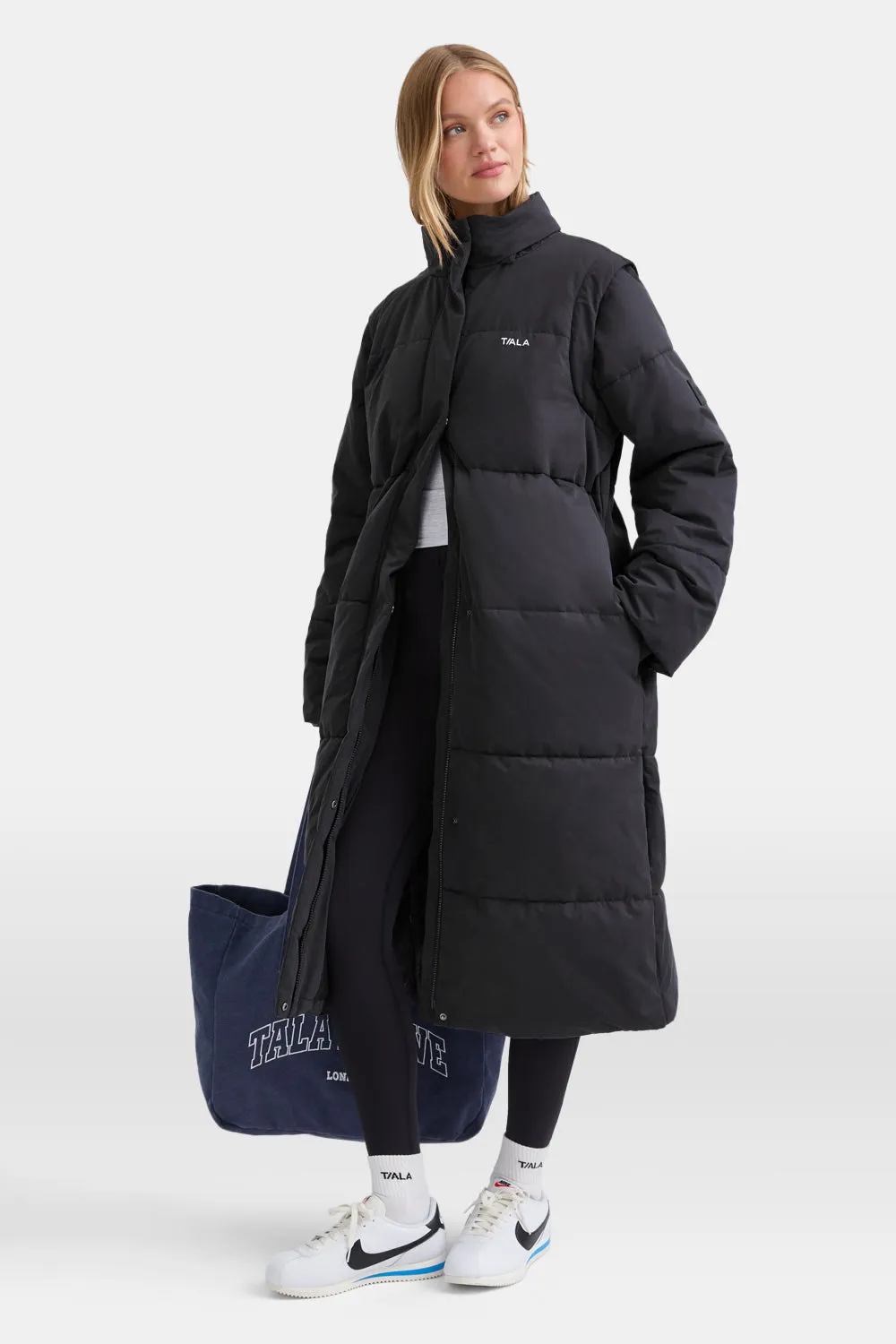 Polar Longline Puffer Coat - Charcoal sold by TALA product image thumbnail 3