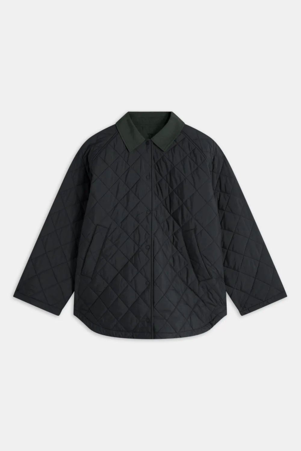 Quilted Reversible Barn Jacket - Dark Moss / Black sold by TALA product image thumbnail 5