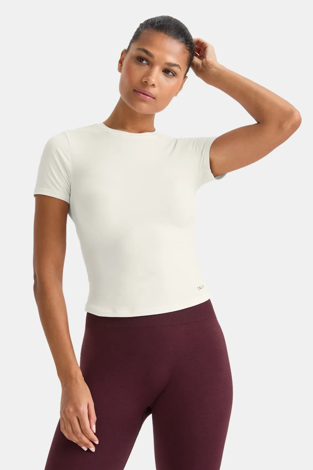 UltraLite Short Sleeve Active T-Shirt - Ivory sold by TALA