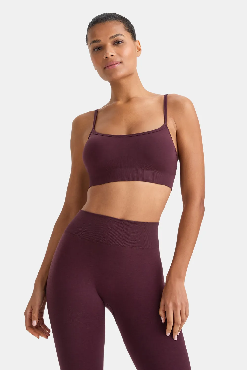 Sculpt Seamless Bandeau Sports Bra - Fig sold by TALA