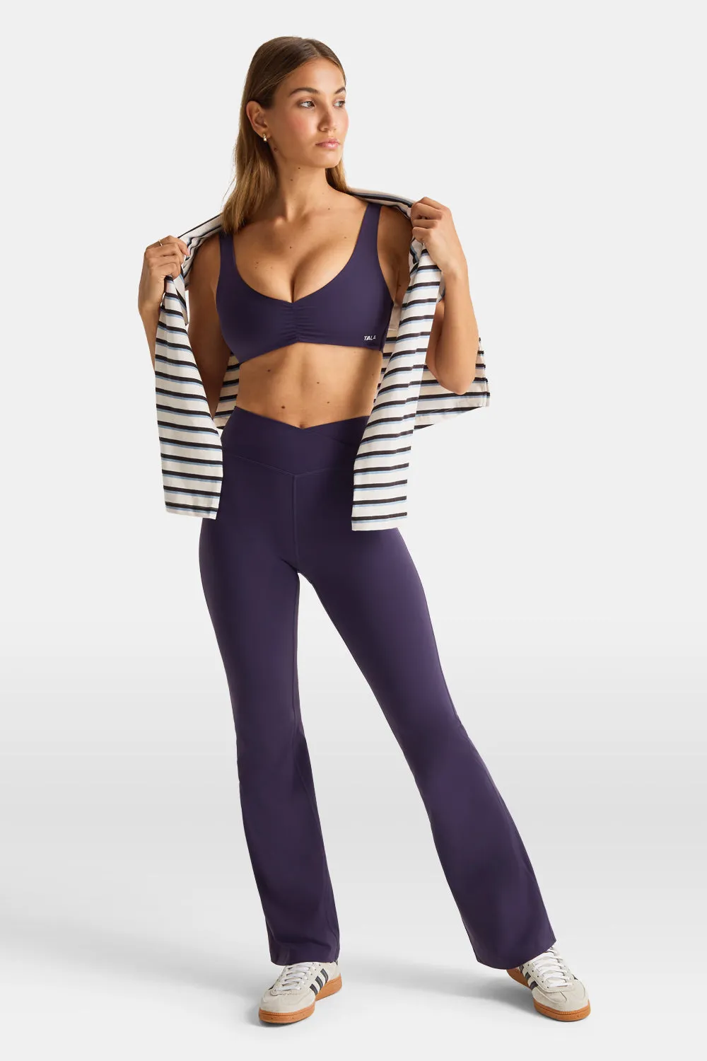 DayFlex Wrap Flared Yoga Pant - Purple Dusk sold by TALA