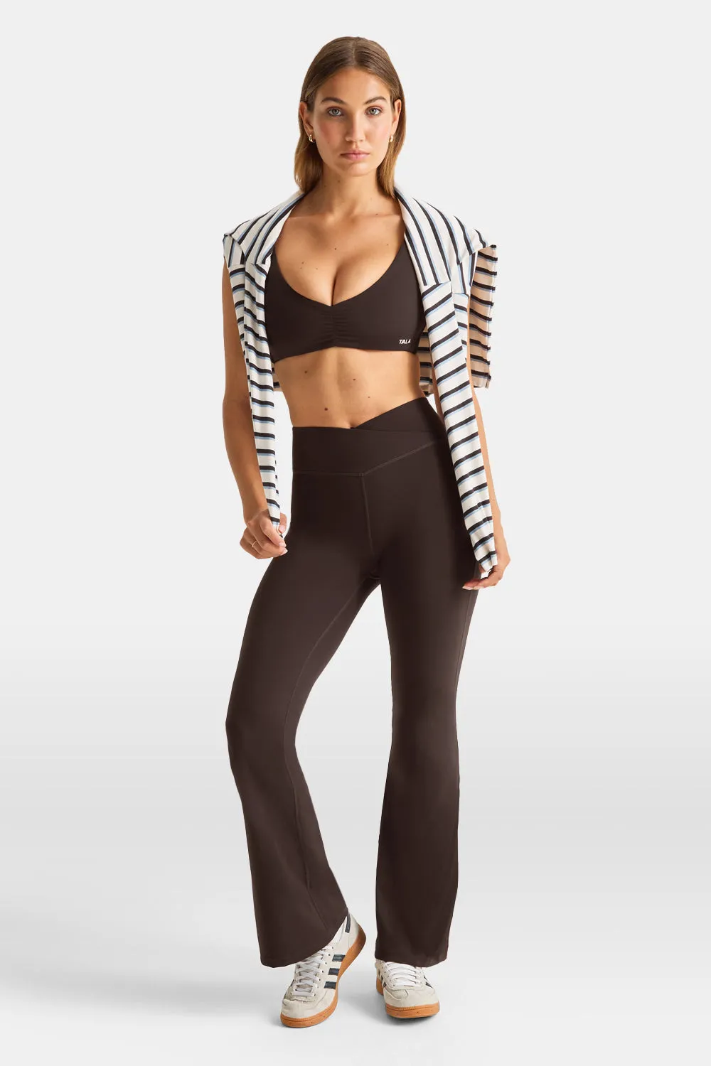 DayFlex Wrap Flared Yoga Pant - Americano sold by TALA