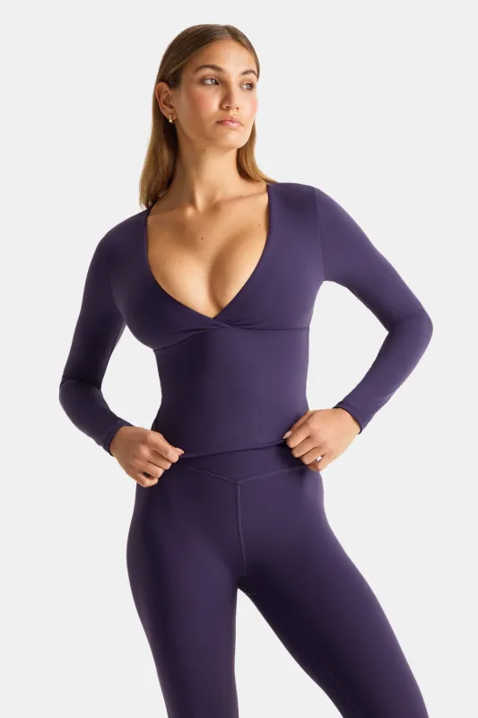 DayFlex V Neck Top - Purple Dusk sold by TALA