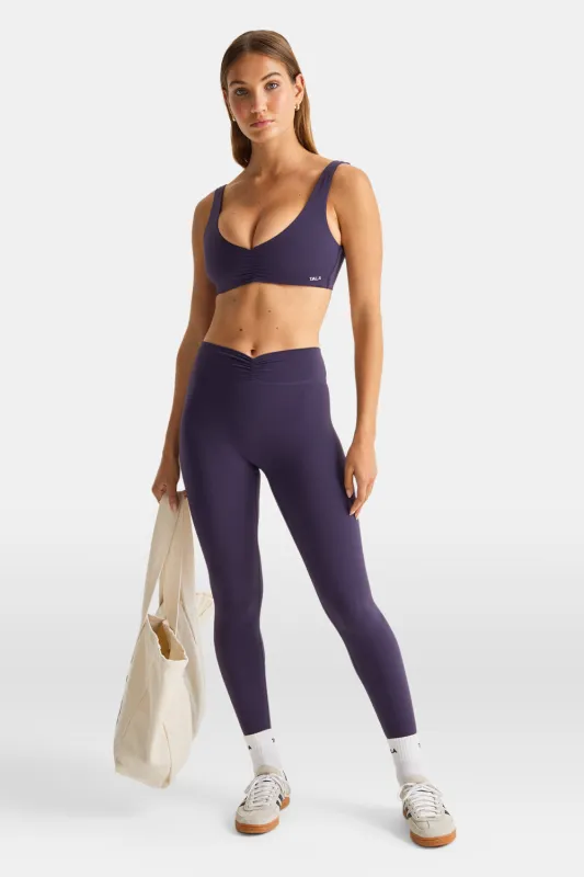 DayFlex Ruched Waist No Front Seam Legging - Purple Dusk sold by TALA