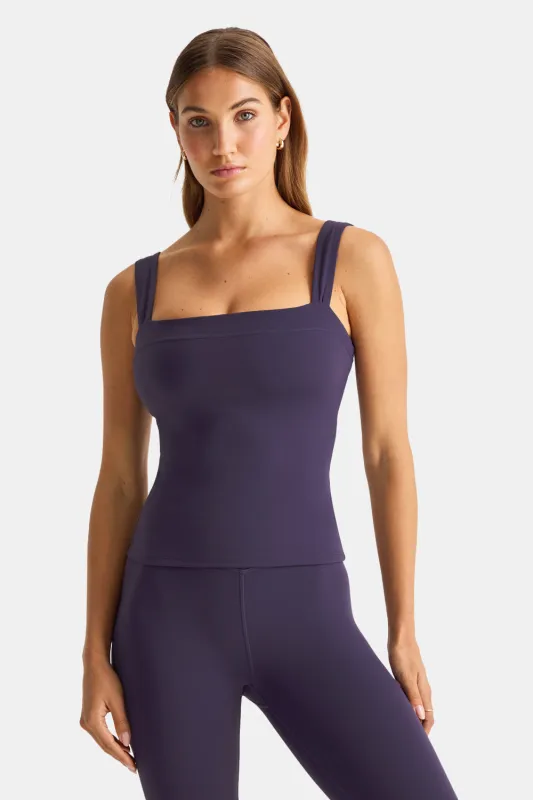DayFlex Ruched Strap Vest - Purple Dusk made by TALA