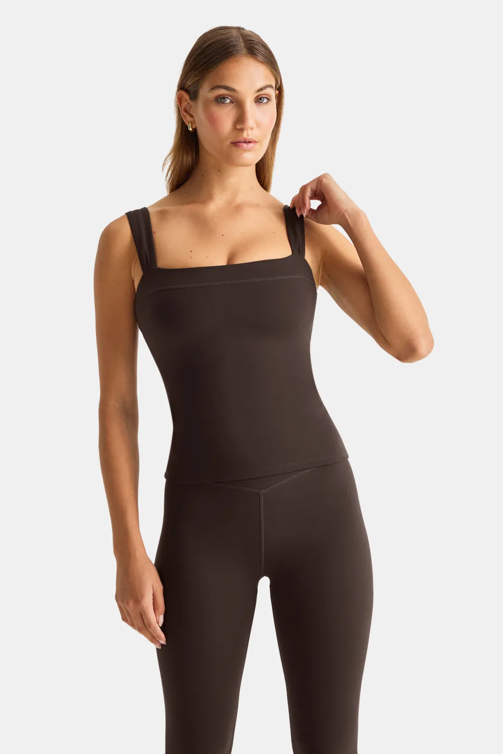 DayFlex Ruched Strap Vest - Americano sold by TALA