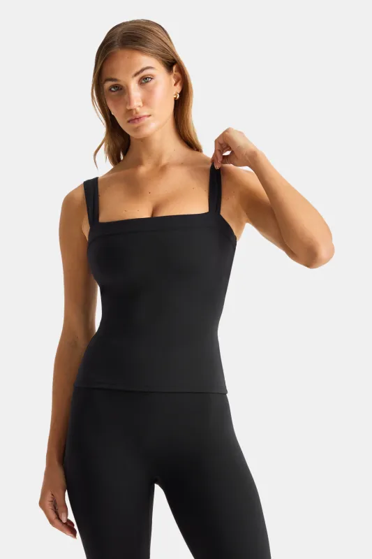 DayFlex Ruched Strap Vest - Shadow Black sold by TALA